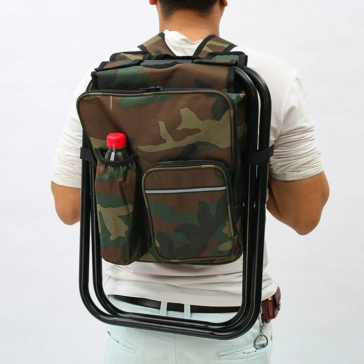 Folding Camping Stool Cooler Insulated Picnic Bag