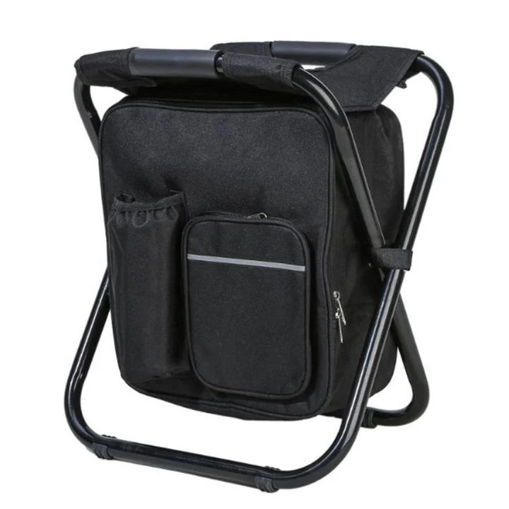 Folding Camping Stool Cooler Insulated Picnic Bag