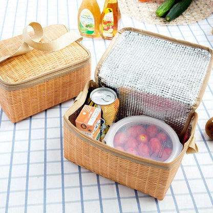 Rattan Outdoor Picnic Bag
