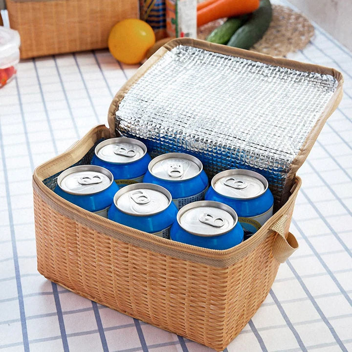 Rattan Outdoor Picnic Bag