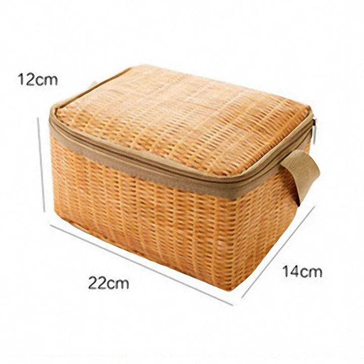 Rattan Outdoor Picnic Bag